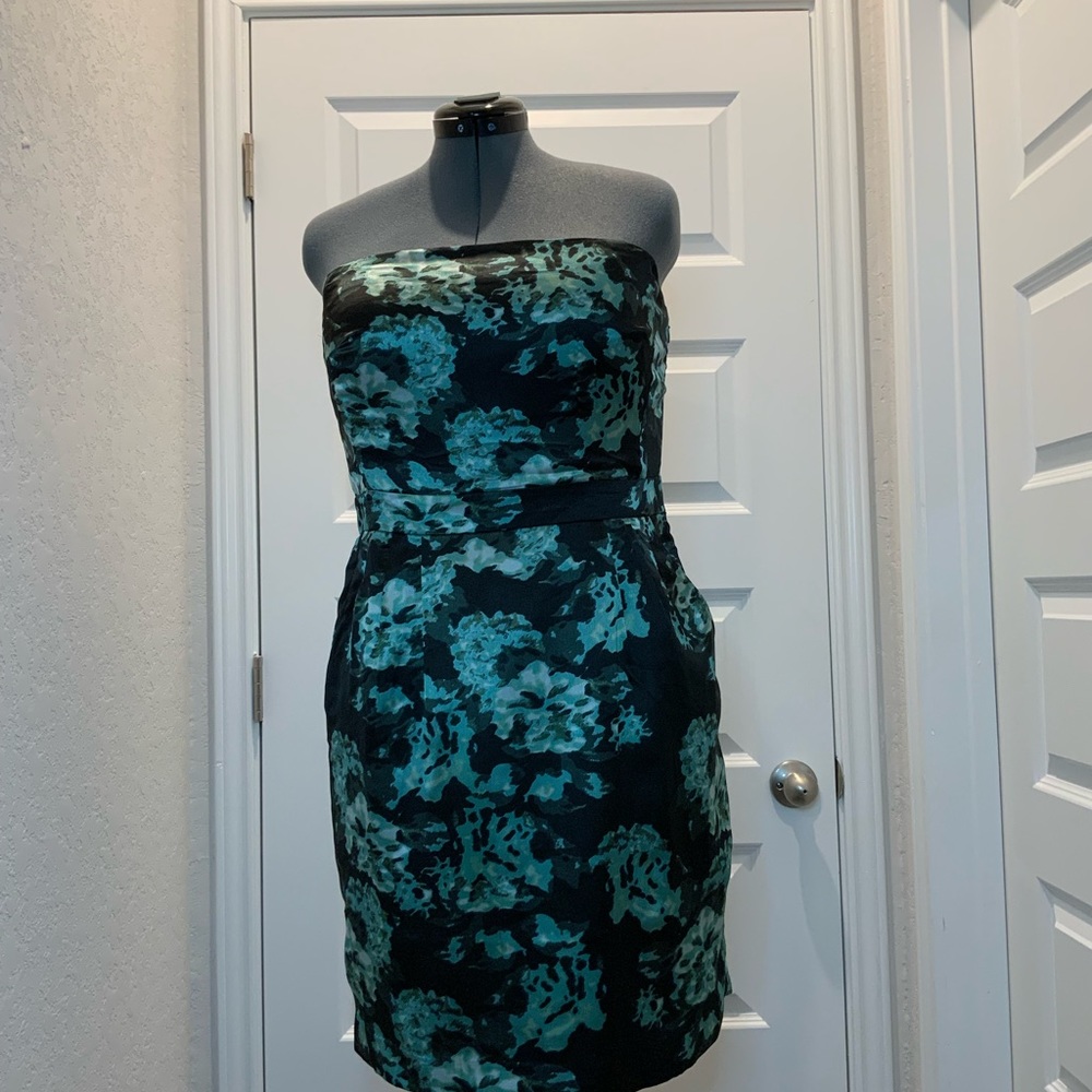 Teal and black flowers